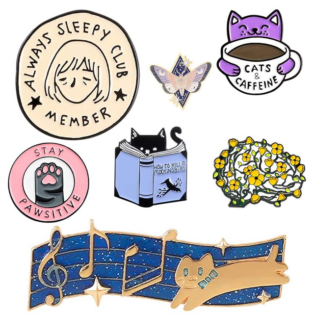 Sprzedaż hurtowa pamiątek śliczne szpilki szpilki do plecaka stop emaliowana broszka kowbojska przypinka