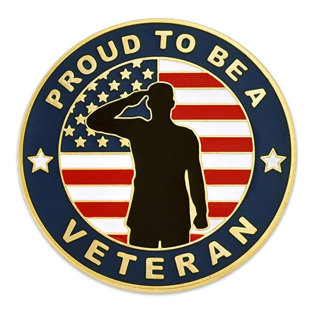 Army Navy Air Force Marine Corps pozłacana emaliowana szpilka wojskowa na zamówienie